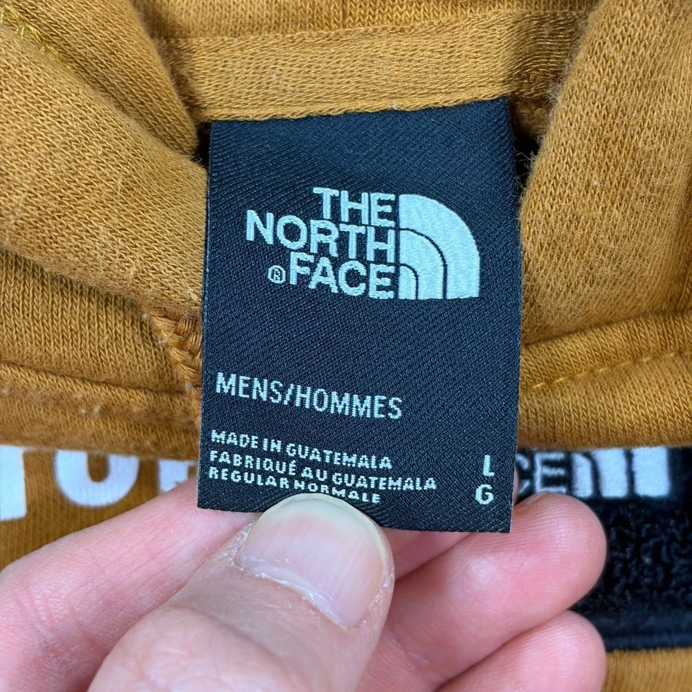 The North Face Hoodie Mens L Gold Never Stop Exploring A3Y9J Pullover Graphic